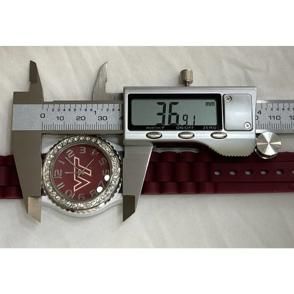 Virginia Tech Hokies Ladies Crystals Watch, Gift for Her Mom Anniversary, NCAA